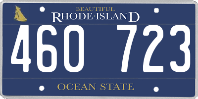 RI license plate 460723