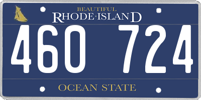 RI license plate 460724