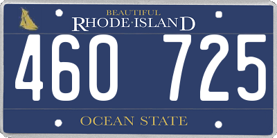 RI license plate 460725
