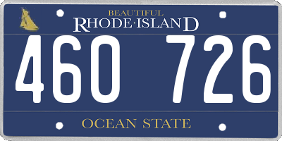 RI license plate 460726