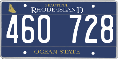 RI license plate 460728