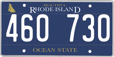 RI license plate 460730