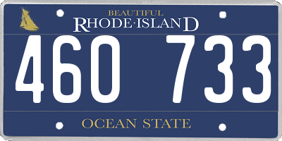 RI license plate 460733