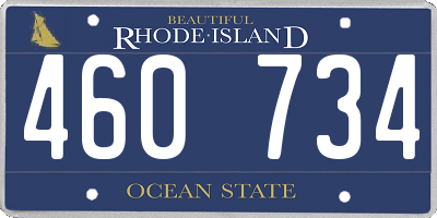 RI license plate 460734