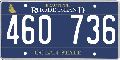 RI license plate 460736