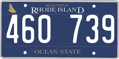 RI license plate 460739
