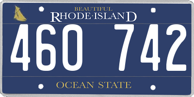 RI license plate 460742