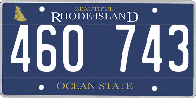 RI license plate 460743