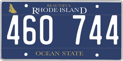 RI license plate 460744