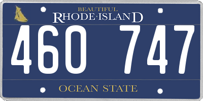 RI license plate 460747