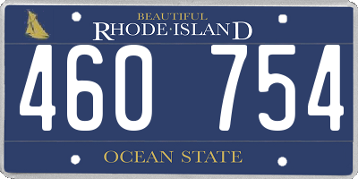 RI license plate 460754