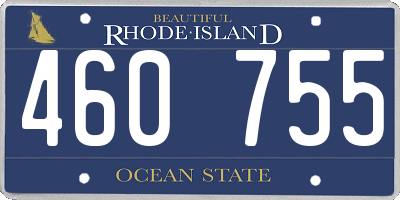 RI license plate 460755