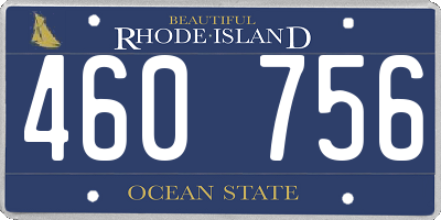 RI license plate 460756