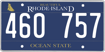 RI license plate 460757