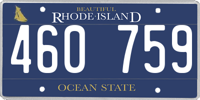 RI license plate 460759