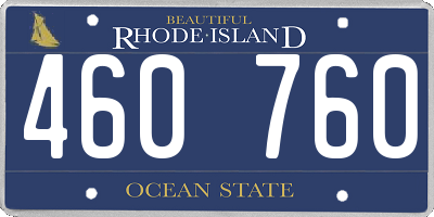 RI license plate 460760