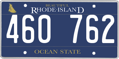 RI license plate 460762