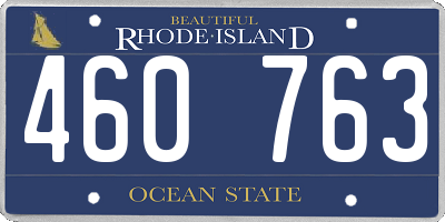 RI license plate 460763