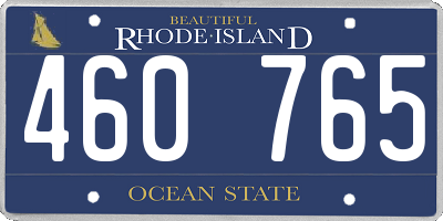 RI license plate 460765
