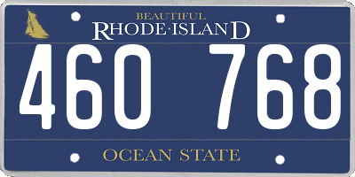 RI license plate 460768