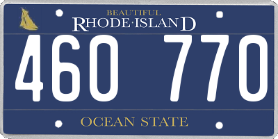 RI license plate 460770