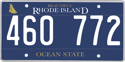 RI license plate 460772