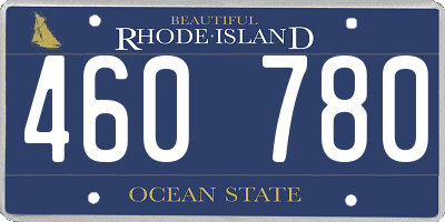 RI license plate 460780