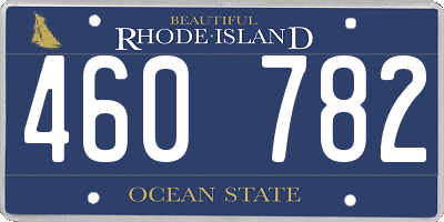 RI license plate 460782