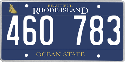 RI license plate 460783