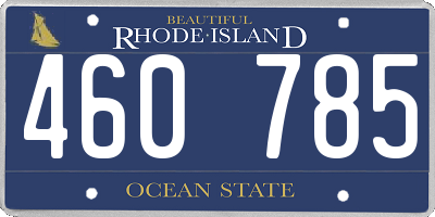 RI license plate 460785