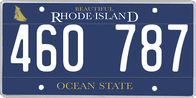 RI license plate 460787