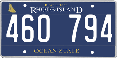 RI license plate 460794
