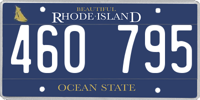 RI license plate 460795
