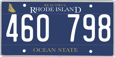 RI license plate 460798