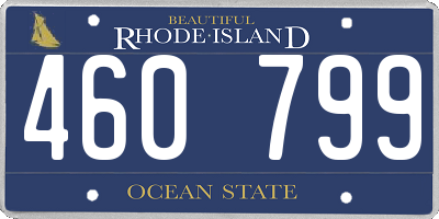 RI license plate 460799