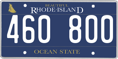 RI license plate 460800