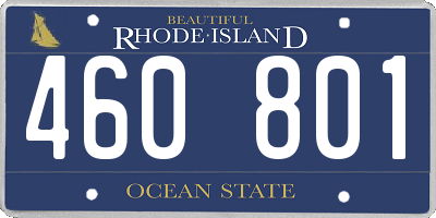 RI license plate 460801