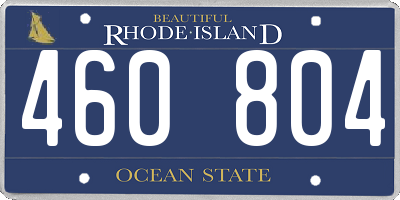RI license plate 460804