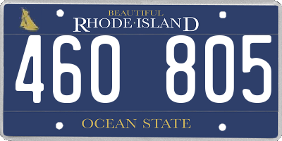 RI license plate 460805