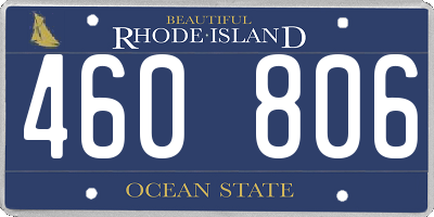RI license plate 460806