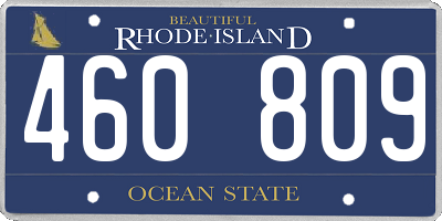 RI license plate 460809