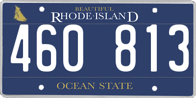 RI license plate 460813