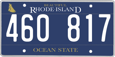 RI license plate 460817