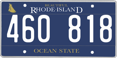 RI license plate 460818