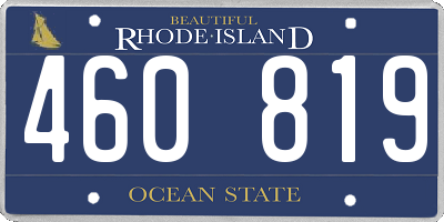 RI license plate 460819