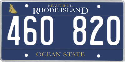 RI license plate 460820