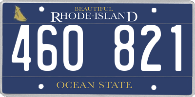 RI license plate 460821