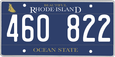 RI license plate 460822
