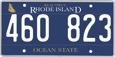RI license plate 460823