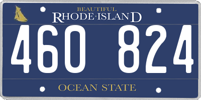 RI license plate 460824